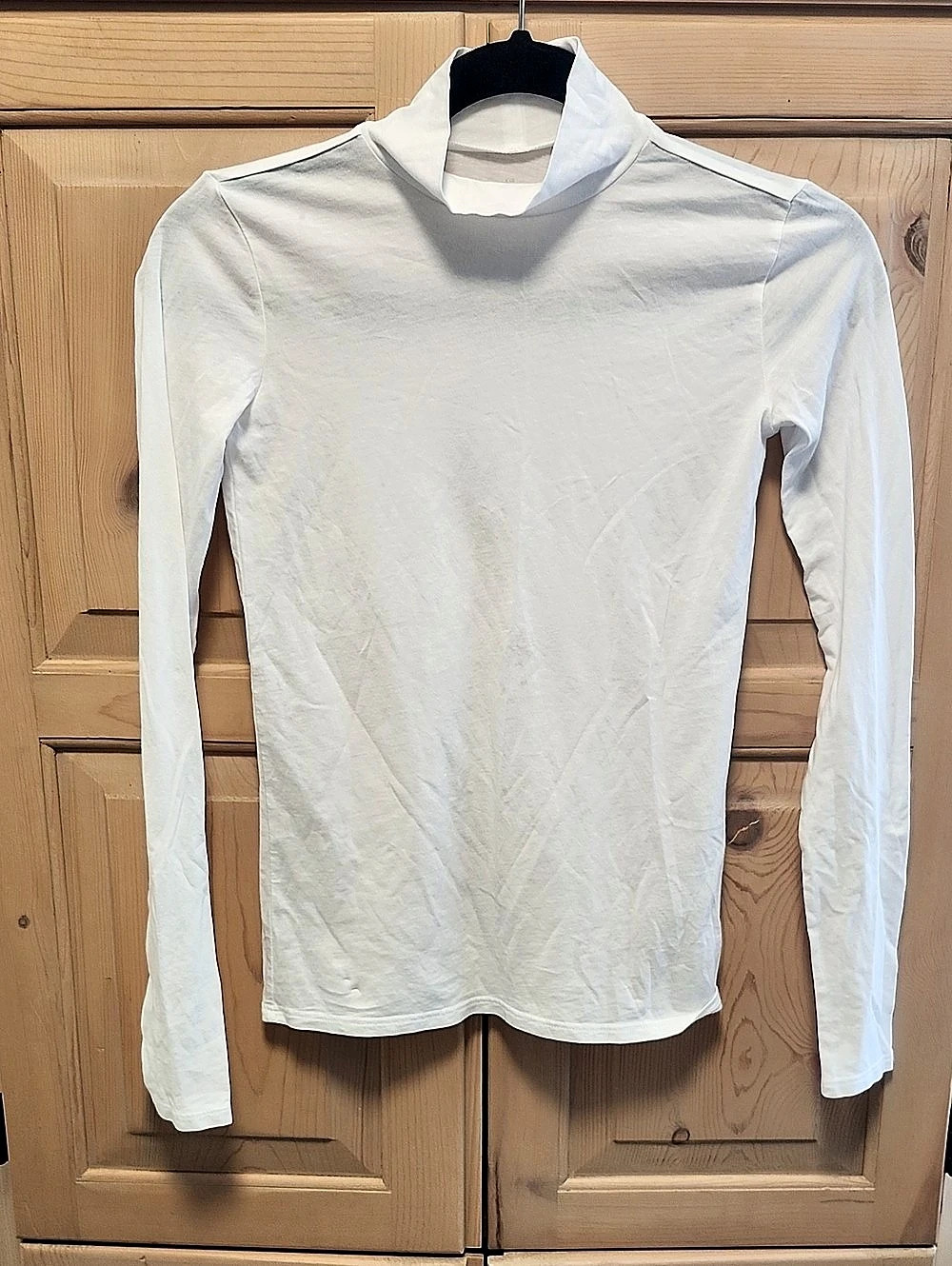Everlane Mockneck Long Sleeve Tee White